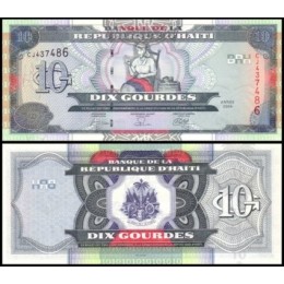 Haiti P-265b Fe 10 Gourdes 2004 Catherine Flon