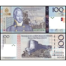 Haiti P-275a Fe 100 Gourdes 2004 Comemorativa Bicentenário Haiti P-275a Fe 100 Gourdes 2004 Comemorativa Bicentenário