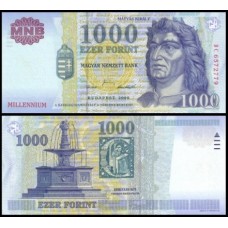 Hungary Hungria P-185a Fe 1.000 Forint 2000 Rei Mátyás Király Comemorativa