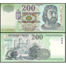 Hungary Hungria P-187g Fe 200 Forint 2007 Rei Károly I