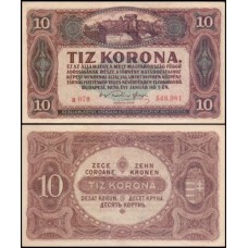 Hungary Hungria P-60a Fe 10 Korona 1920
