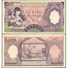 Indonésia P-62 Fe 1.000 Rupiah 1958 Indonésia P-62 Fe 1.000 Rupiah 1958