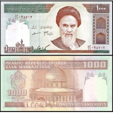 Iran Irã P-143f Fe 1.000 Rials 2007 Ruhollah Khomeini Iran Irã P-143f Fe 1.000 Rials 2007 Ruhollah Khomeini