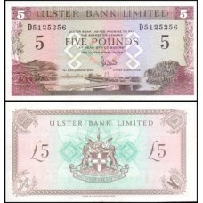 Ireland Northern Irlanda do Norte P-331a Sob 5 Pounds 1989 Ulster Bank