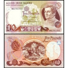 Ireland Northern Irlanda do Norte P-7b Fe 10 Pounds 1988 Allied Irish Banks