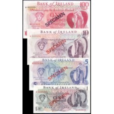 Ireland Northern Irlanda do Norte P-CS1 Fe 1, 5, 10, 100 Pounds ND (1978) Spécimen
