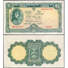 Ireland Republic Irlanda P-57d Sob 1 Pound 1957