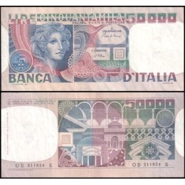 Italy Itália P-107d Mbc 50.000 Lire 1977