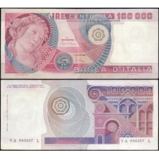 Italy Itália P-108b Mbc/S 100.000 Lire 1978