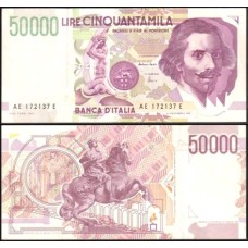 Italy Itália P-116c.2 Sob 50.000 Lire 1999 Gian Lorenzo Bernini