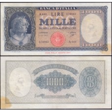 Italy Itália P-88d Sob 1.000 Lire 1961 