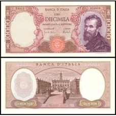 Italy Itália P-97f.1 S/Fe 10.000 Lire 1973 Michelangelo