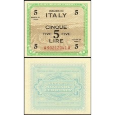 Italy Itália P-M18a S/Fe 5 Lire 1943