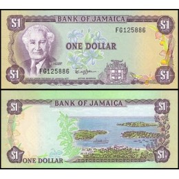 Jamaica P-64a Fe 1 Dollar (1982) Sir Alexander Bustamante