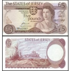 Jersey Ilhas Jersey P-12a Fe 5 Pounds 1976 Rainha ♛
