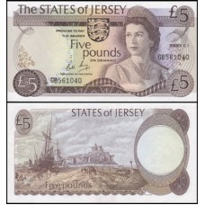 Jersey Ilhas Jersey P-12b Fe 5 Pounds 1976 Rainha ♛