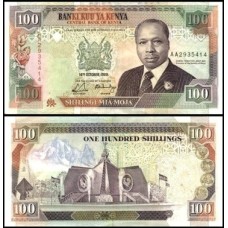 Kenya Quênia P-27a S/Fe 100 Shillings 1989 Daniel Toroitich Arap Moi