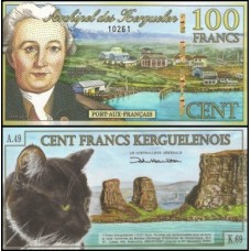 Kerguelen 100 Francs Novembro de 2010 Fe Fantasia Polímero