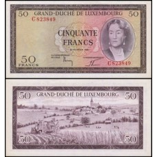 Luxembourg Luxemburgo P-51a Fe 50 Francs 1961 Carlota, Grã-Duquesa