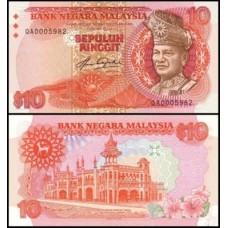 Malaysia Malásia P-21 Fe 10 Ringgit ND (1983) Tunku Abdul Rahman Malaysia Malásia P-21 Fe 10 Ringgit ND (1983) Tunku Abdul Rahman