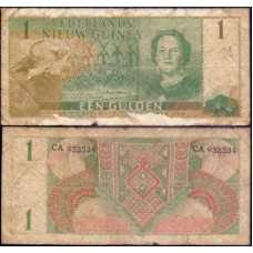 Netherlands New Guinea Nova Guinea Holandesa P-11a Bc 1 Gulden 1954
