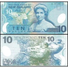 New Zealand Nova Zelândia P-186b.4 Fe 10 Dollars 2007 Kate Sheppard Polímero