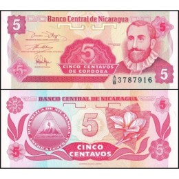 Nicarágua P-168a.1 Fe 5 Centavos ND (1991)