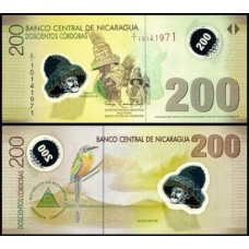 Nicarágua P-205b Fe 200 Córdobas 2007/2012 Polímero