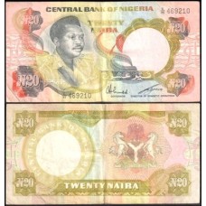 Nigéria P-18e Mbc 20 Naira 1977 Nigéria P-18e Mbc 20 Naira 1977