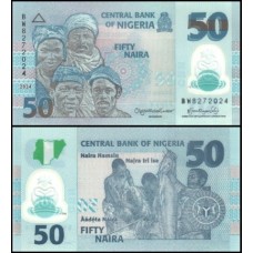 Nigéria P-40n Fe 50 Naira 2024 Polímero Nigéria P-40n Fe 50 Naira 2024 Polímero