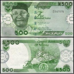 Nigéria P-48c.2 Fe 500 Naira 2024 Benjamin Azikiwe