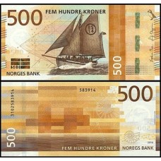 Norway Noruega P-56a Fe 500 Kroner 2018