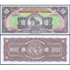 Panamá 10 Balboas 1941 REPRODUÇÃO