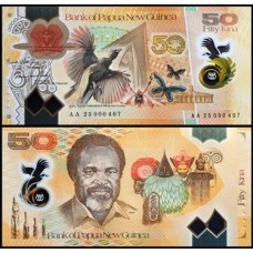 Papua Nova Guiné P-58 Fe 50 Kina 2025 Comemorativa Polímero