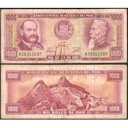 Peru P-111 Mbc 1.000 Soles de Oro 1975