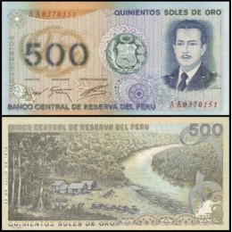 Peru P-115 Fe 500 Soles de Oro 1976