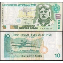 Peru P-175 Sob 10 Nuevos Soles 2001