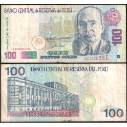 Peru P-181 Mbc 100 Soles 2006 Jorge Basadre