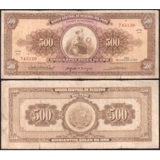 Peru P-91 Mbc 500 Soles de Oro 1965