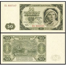 Poland Polônia P-138a.4 Fe 50 Zlotych 1948
