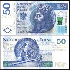 Poland Polônia P-185a S/Fe 50 Zlotych 2012/2014 Casimiro, o Grande