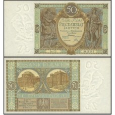 Poland Polônia P-71a S/Fe 50 Zlotych 1929