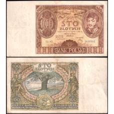 Poland Polônia P-74a Mbc 100 Zlotych 1932 Príncipe Poniatowski