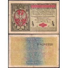 Poland Polônia P-7 Mbc 1/2 Marki 1916