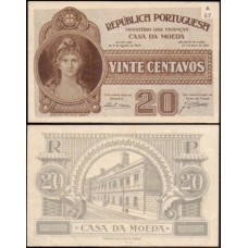 Portugal P-102 Sob 20 Centavos 1925