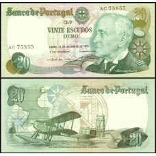 Portugal P-176a.4.2 Fe 20 Escudos 1978 Gago Coutinho