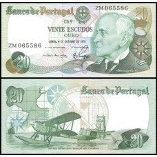 Portugal P-176b.1.2 Fe 20 Escudos 1978 Gago Coutinho Portugal P-176b.1.2 Fe 20 Escudos 1978 Gago Coutinho