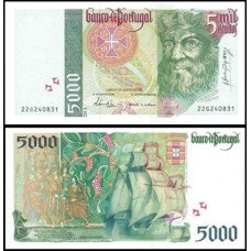 Portugal P-190a.3 Fe 5.000 Escudos 1995/1996 Vasco da Gama