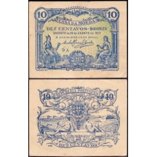 Portugal P-95c Sob 10 Centavos 1917