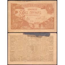 Portugal P-96 Mbc/S 10 Centavos 1917